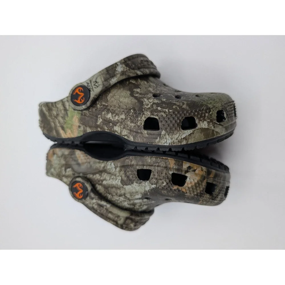 Crocs Toddler Classic Clogs Realtree APX Camo Green Brown Size C9